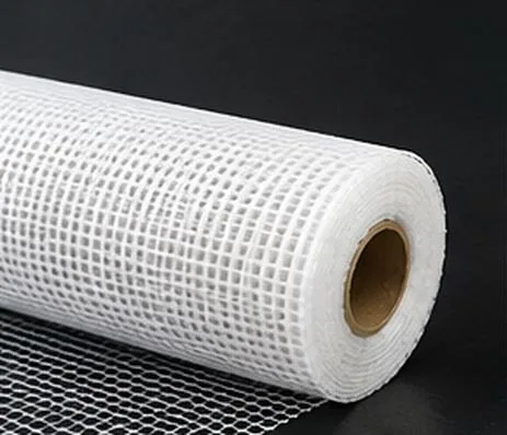 White fiberglass mesh roll